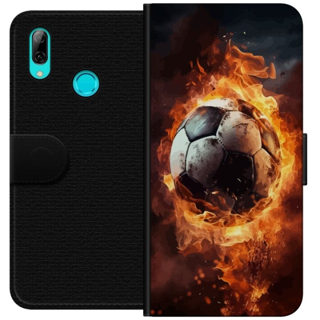 Portemonnee-hoesje voor Huawei P smart 2019 met Voetbal ontwerp