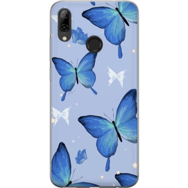 Mobiele hoes voor Huawei P smart 2019 met Blauwe vlinders ontwerp