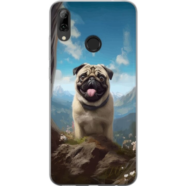 Mobiele hoes voor Huawei P smart 2019 met Blije Hond ontwerp