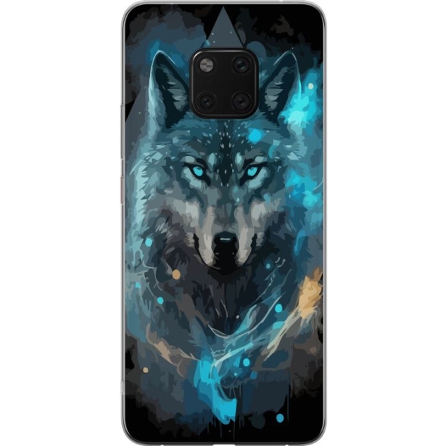 Mobiele hoes voor Huawei Mate 20 Pro met Wolf ontwerp