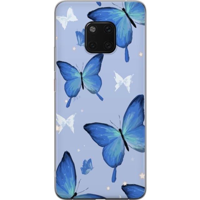 Mobiele hoes voor Huawei Mate 20 Pro met Blauwe vlinders ontwerp