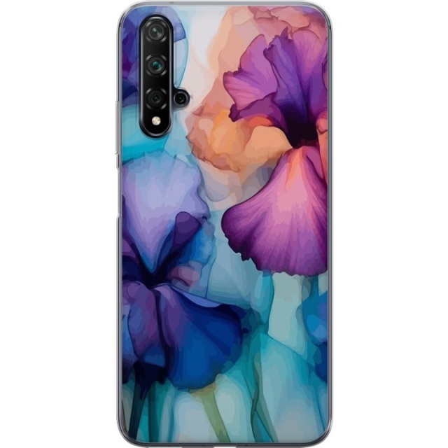 Mobiele hoes voor Huawei nova 5T met Magische bloemen ontwerp