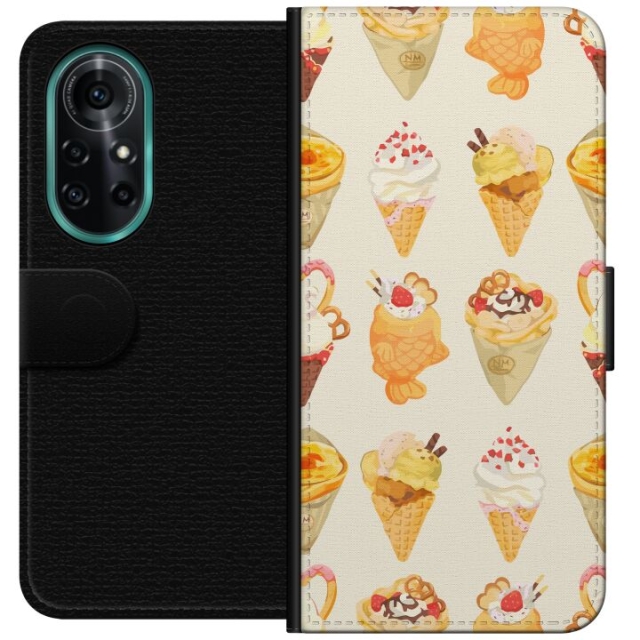 Portemonnee-hoesje voor Huawei nova 8 Pro met Glasachtig ontwerp