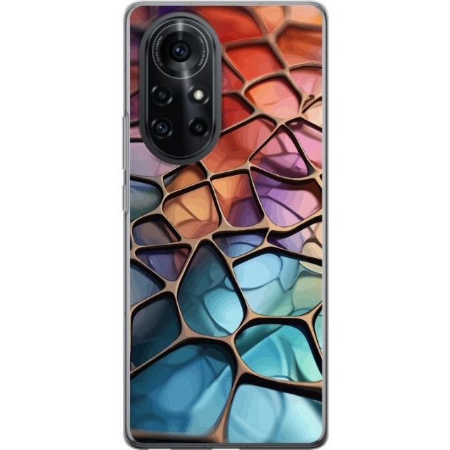Mobiele hoes voor Huawei nova 8 Pro met Metallic patroon ontwerp