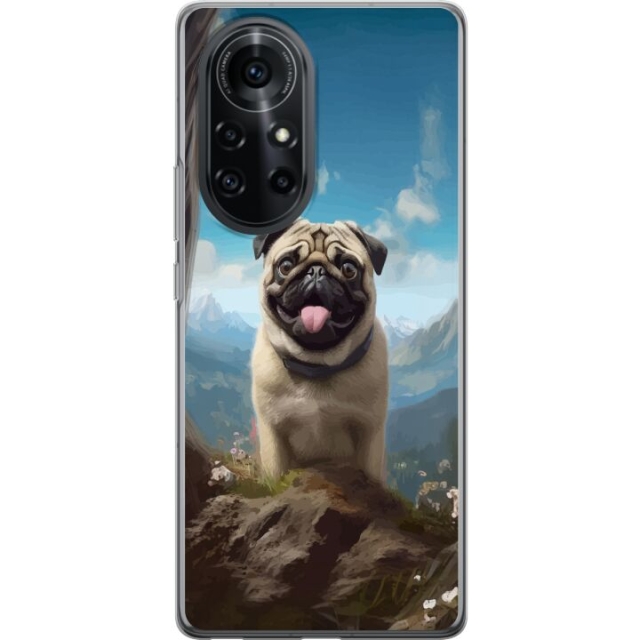 Mobiele hoes voor Huawei nova 8 Pro met Blije Hond ontwerp