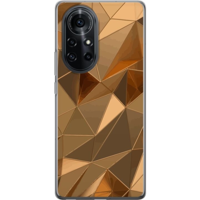 Mobiele hoes voor Huawei nova 8 Pro met 3D Goud ontwerp