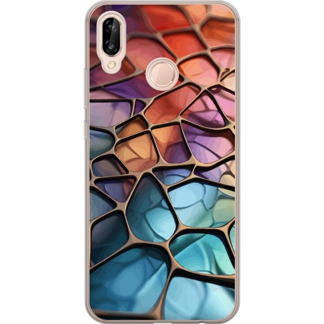 Mobiele hoes voor Huawei P20 lite met Metallic patroon ontwerp