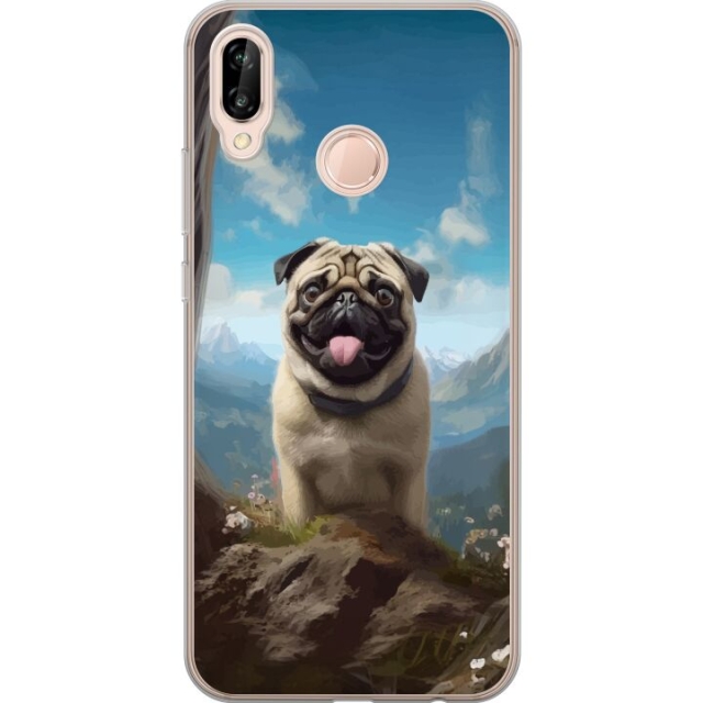 Mobiele hoes voor Huawei P20 lite met Blije Hond ontwerp