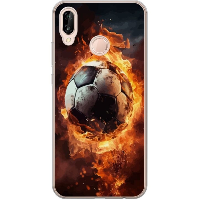Mobiele hoes voor Huawei P20 lite met Voetbal ontwerp