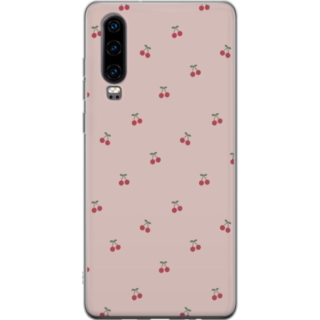 Mobiele hoes voor Huawei P30 met Kersen ontwerp