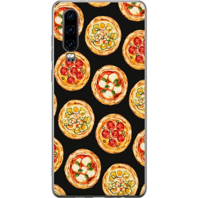 Mobiele hoes voor Huawei P30 met Pizza ontwerp