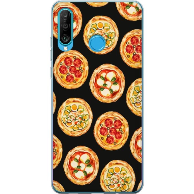 Mobiele hoes voor Huawei P30 lite met Pizza ontwerp
