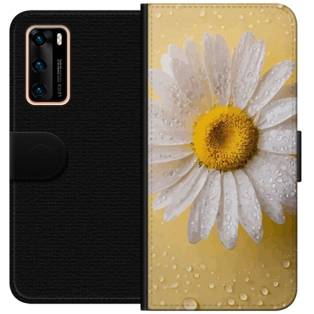 Portemonnee-hoesje voor Huawei P40 met Porseleinbloem ontwerp