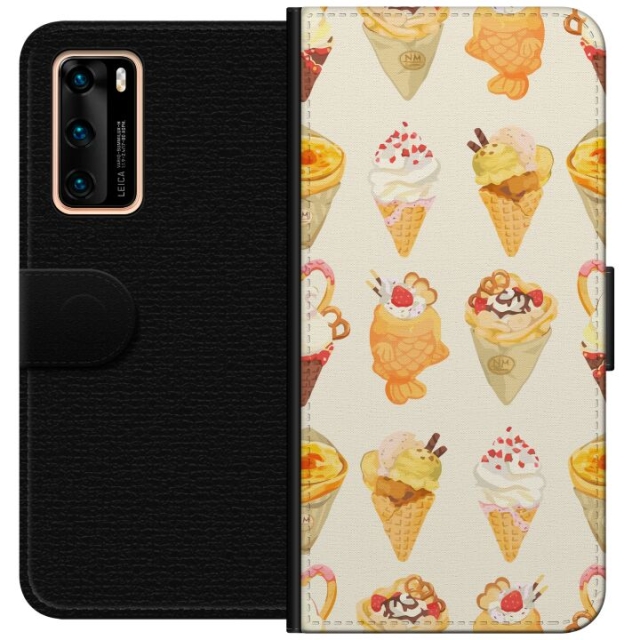 Portemonnee-hoesje voor Huawei P40 met Glasachtig ontwerp