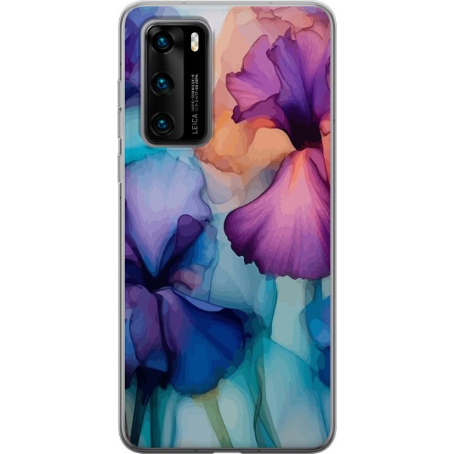 Mobiele hoes voor Huawei P40 met Magische bloemen ontwerp