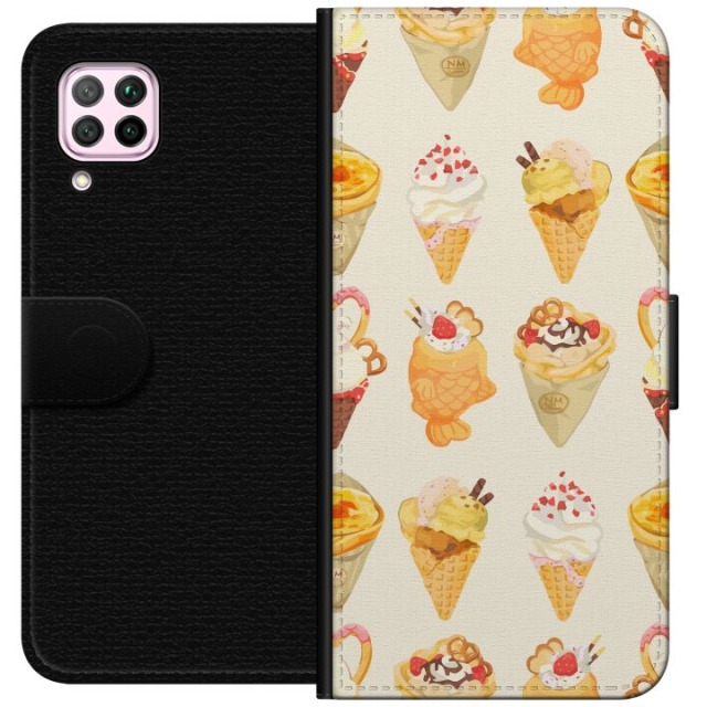 Portemonnee-hoesje voor Huawei P40 lite met Glasachtig ontwerp