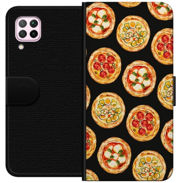 Portemonnee-hoesje voor Huawei P40 lite met Pizza ontwerp