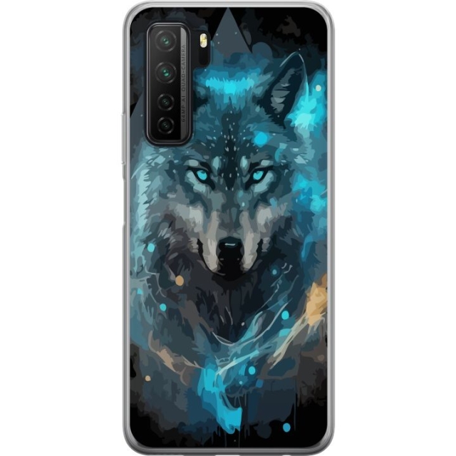 Mobiele hoes voor Huawei P40 lite 5G met Wolf ontwerp