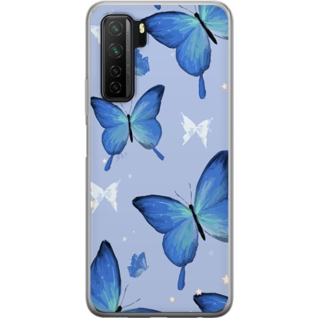 Mobiele hoes voor Huawei P40 lite 5G met Blauwe vlinders ontwerp