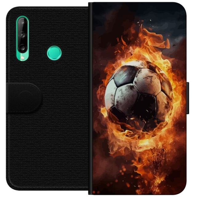 Portemonnee-hoesje voor Huawei P40 lite E met Voetbal ontwerp