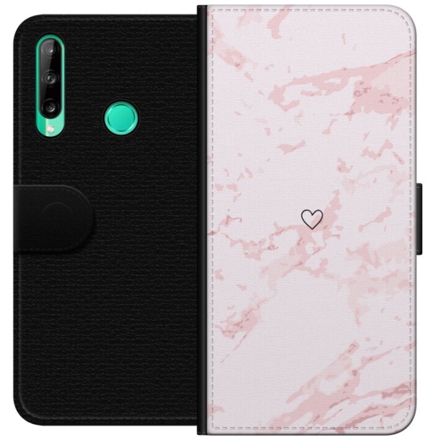 Portemonnee-hoesje voor Huawei P40 lite E met Roze Hart ontwerp