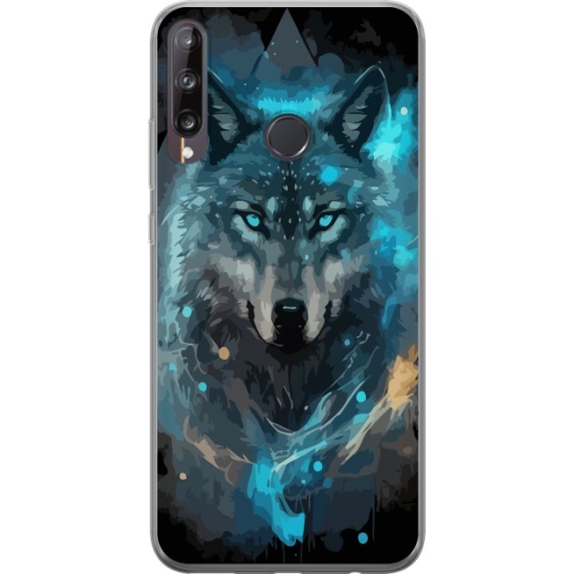 Mobiele hoes voor Huawei P40 lite E met Wolf ontwerp
