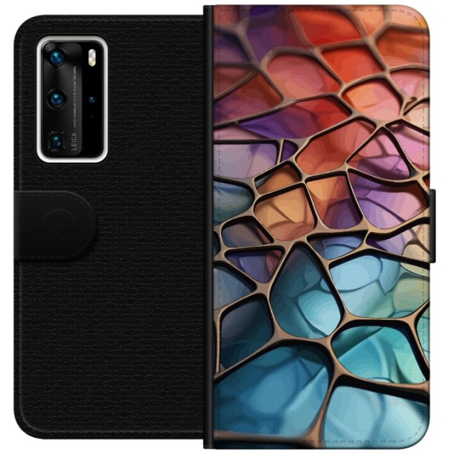 Portemonnee-hoesje voor Huawei P40 Pro met Metallic patroon ontwerp
