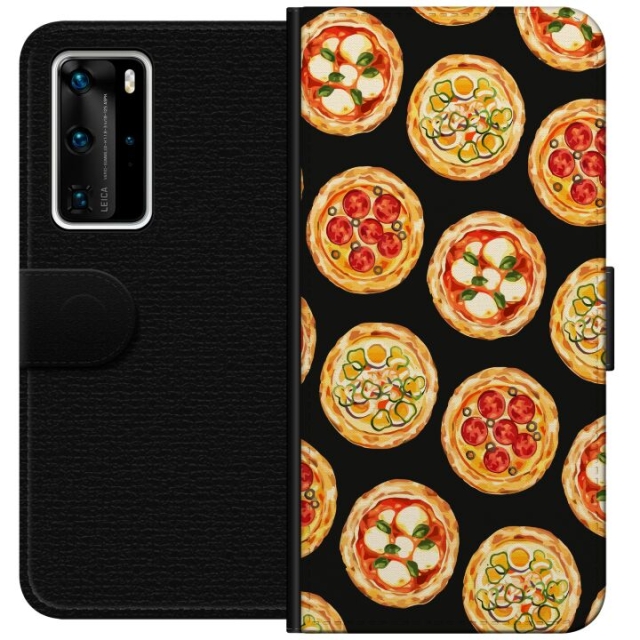 Portemonnee-hoesje voor Huawei P40 Pro met Pizza ontwerp