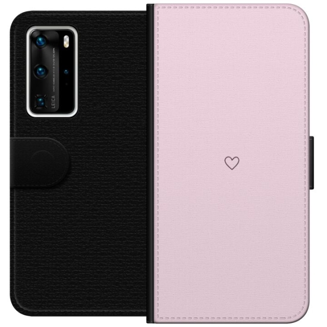 Portemonnee-hoesje voor Huawei P40 Pro met Hart ontwerp