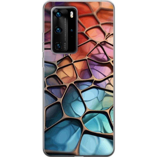 Mobiele hoes voor Huawei P40 Pro met Metallic patroon ontwerp