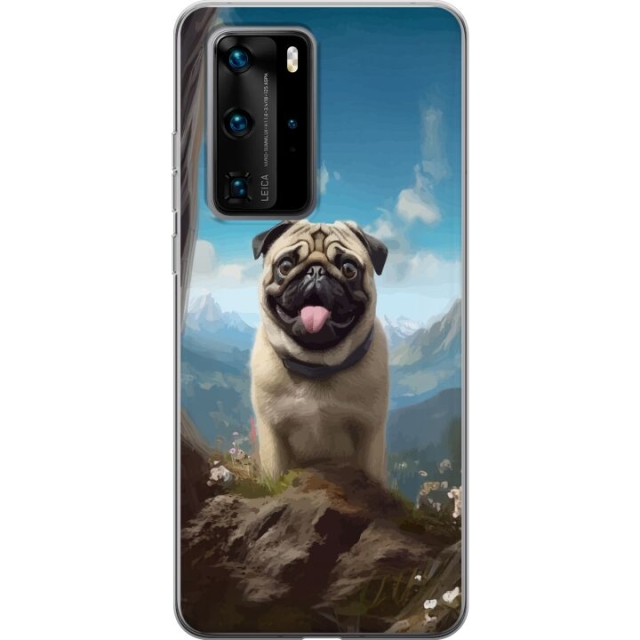 Mobiele hoes voor Huawei P40 Pro met Blije Hond ontwerp