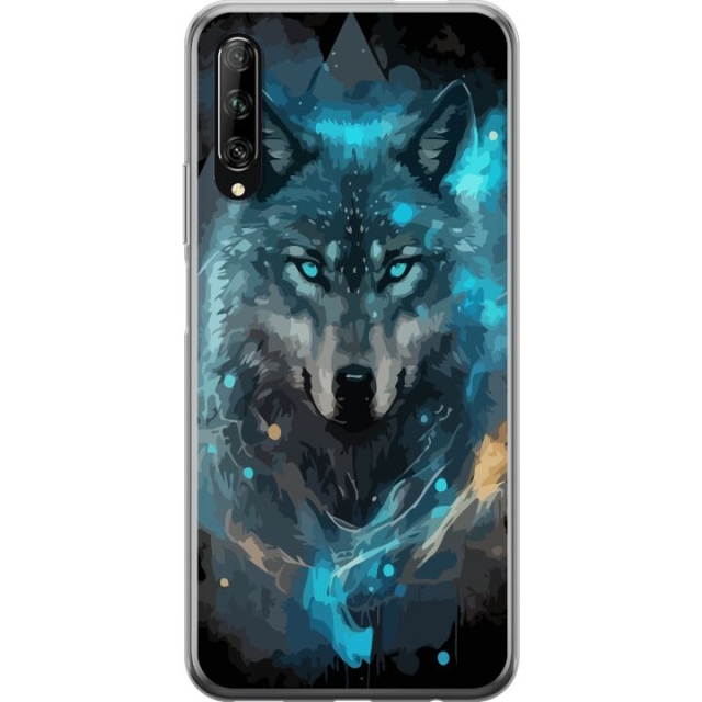 Mobiele hoes voor Huawei P smart Pro 2019 met Wolf ontwerp