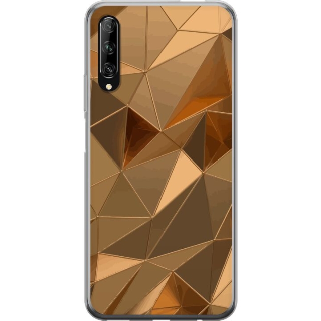 Mobiele hoes voor Huawei P smart Pro 2019 met 3D Goud ontwerp