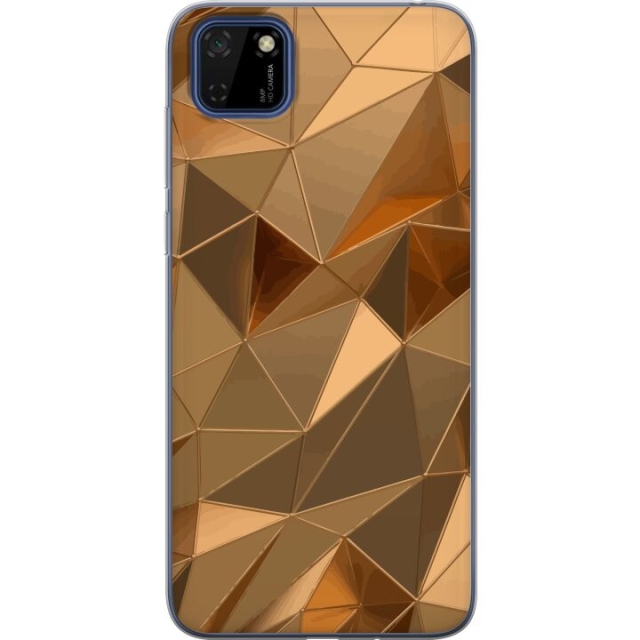 Mobiele hoes voor Huawei Y5p met 3D Goud ontwerp