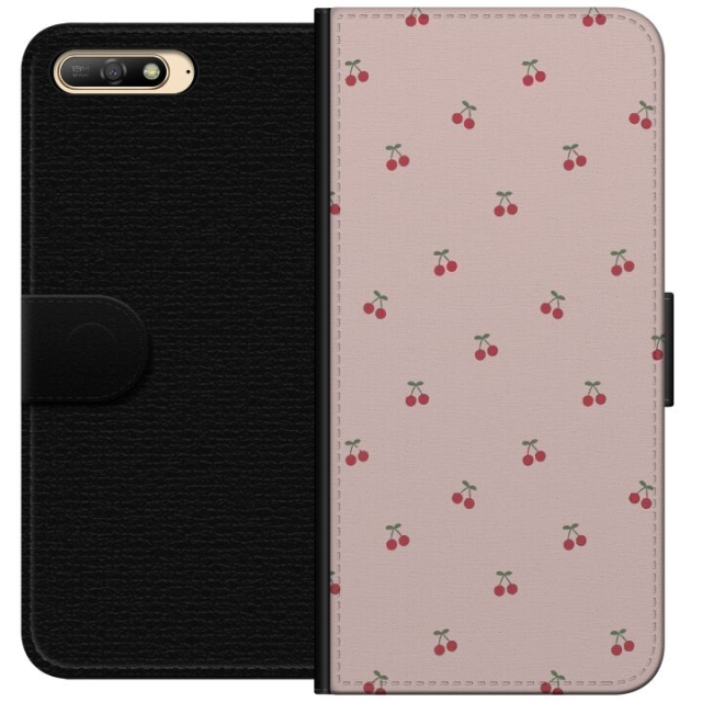 Portemonnee-hoesje voor Huawei Y6 (2018) met Kersen ontwerp