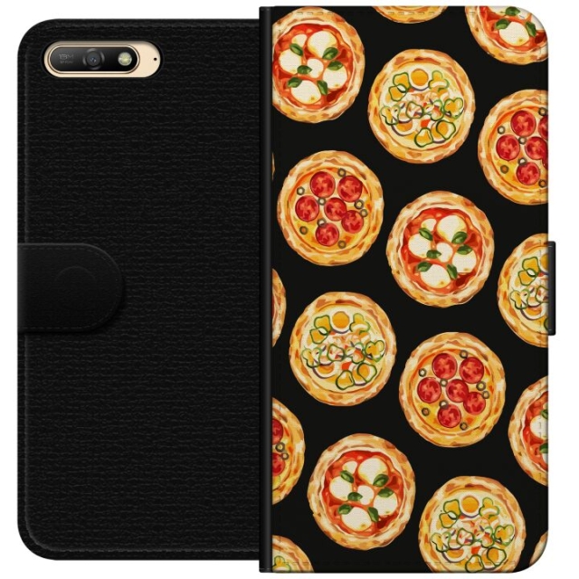 Portemonnee-hoesje voor Huawei Y6 (2018) met Pizza ontwerp