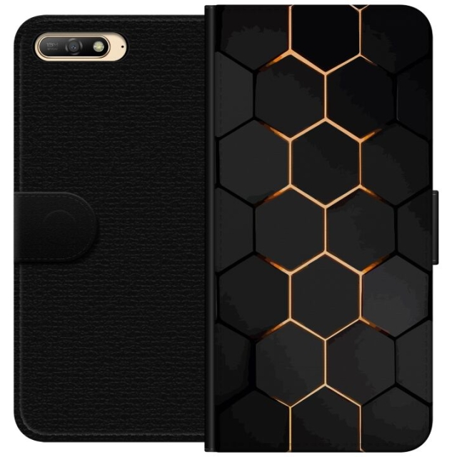 Portemonnee-hoesje voor Huawei Y6 (2018) met Luxe Patroon ontwerp