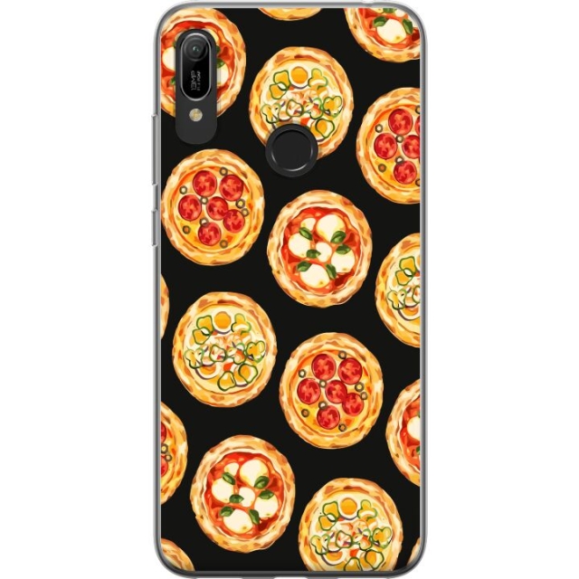 Mobiele hoes voor Huawei Y6 (2019) met Pizza ontwerp