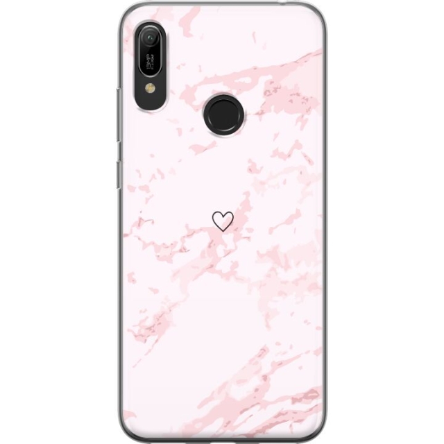 Mobiele hoes voor Huawei Y6 (2019) met Roze Hart ontwerp