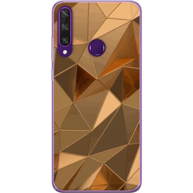 Mobiele hoes voor Huawei Y6p met 3D Goud ontwerp