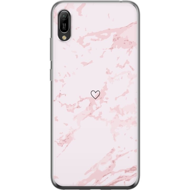 Mobiele hoes voor Huawei Y6 Pro (2019) met Roze Hart ontwerp