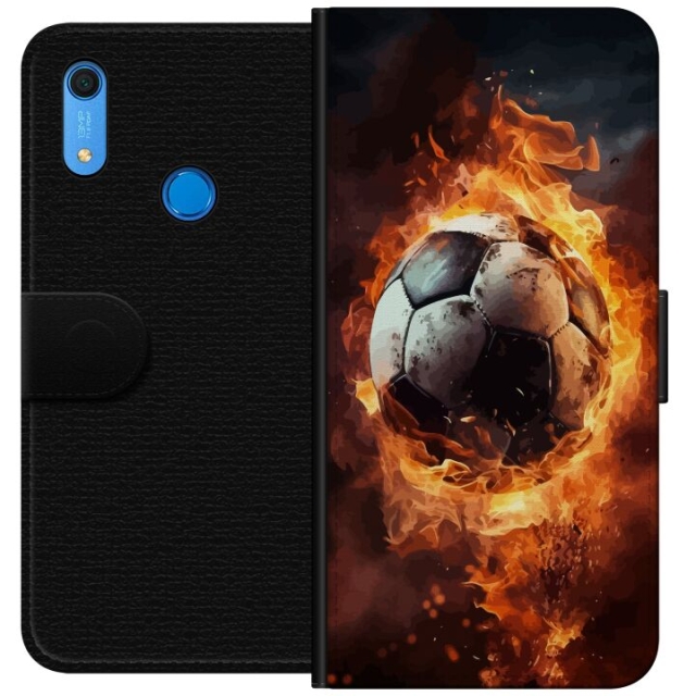 Portemonnee-hoesje voor Huawei Y6s (2019) met Voetbal ontwerp