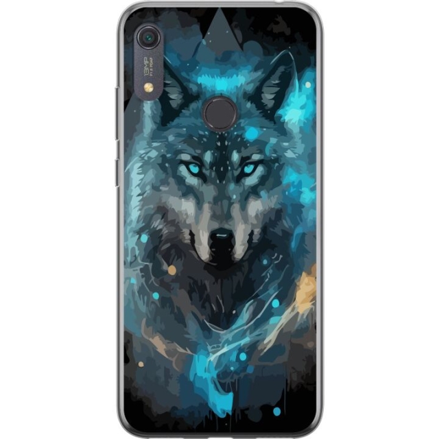 Mobiele hoes voor Huawei Y6s (2019) met Wolf ontwerp