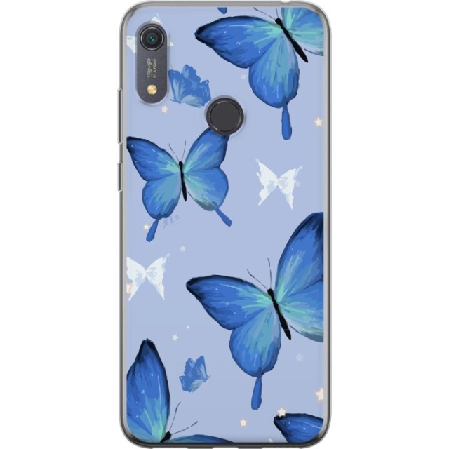 Mobiele hoes voor Huawei Y6s (2019) met Blauwe vlinders ontwerp