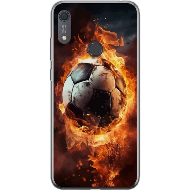 Mobiele hoes voor Huawei Y6s (2019) met Voetbal ontwerp