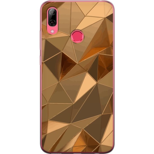 Mobiele hoes voor Huawei Y7 (2019) met 3D Goud ontwerp