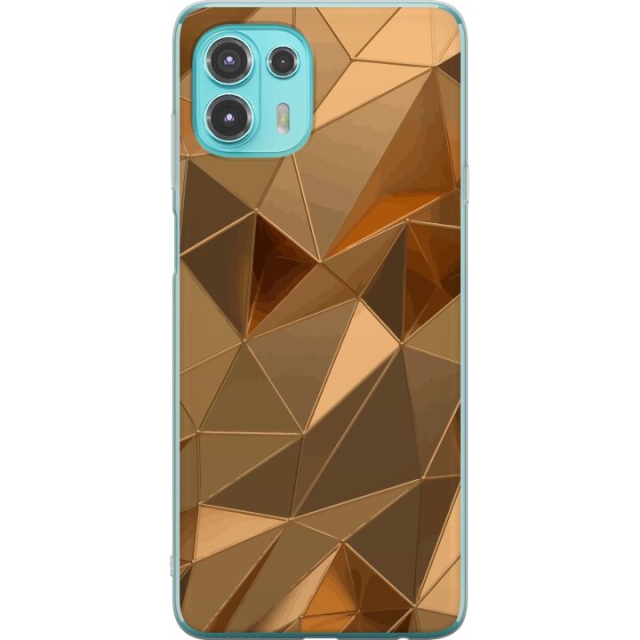 Mobiele hoes voor Motorola Edge 20 Lite met 3D Goud ontwerp