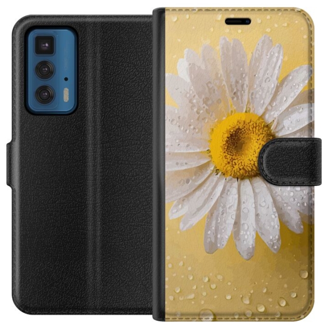 Portemonnee-hoesje voor Motorola Edge 20 Pro met Porseleinbloem ontwerp