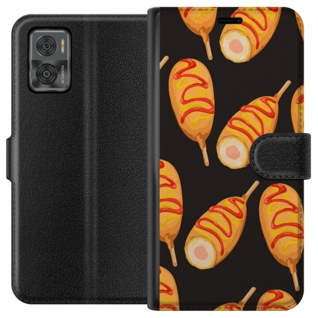 Portemonnee-hoesje voor Motorola Moto E22i met Kippenpoot ontwerp