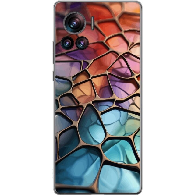 Mobiele hoes voor Motorola Edge 30 Ultra met Metallic patroon ontwerp